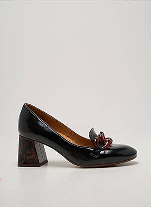 Escarpins tissage satiné talon de 7 à 9cm noir CHIE MIHARA femme