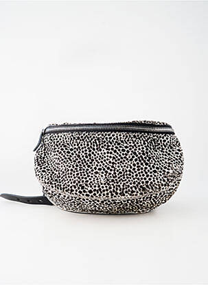 Sac fermeture zippée banane beige HERBERT FRÈRE ET SOEUR femme