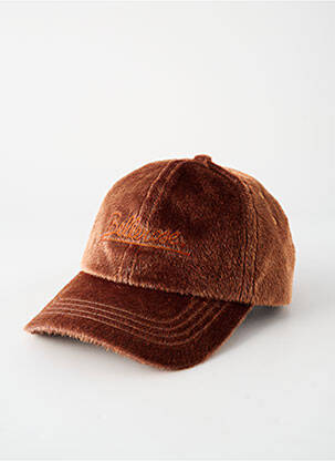 Casquette effet matière satinée marron BELLEROSE femme