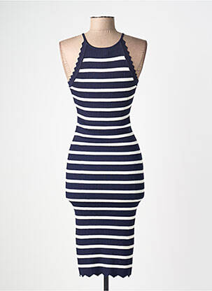 Robe mi-longue sans manche sans manche bleu VAN DER ROCK femme