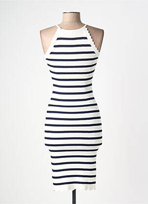 Robe mi-longue sans manche sans manche blanc VAN DER ROCK femme