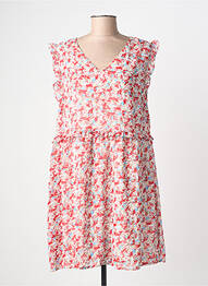 Robe courte manches courtes manches courtes rouge LILI & LALA femme