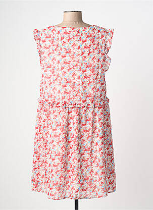 Robe courte manches courtes manches courtes rouge LILI & LALA femme