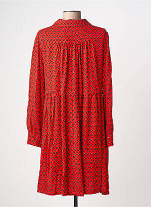 Robe courte coupe évasée manches longues rouge GRACE & MILA femme