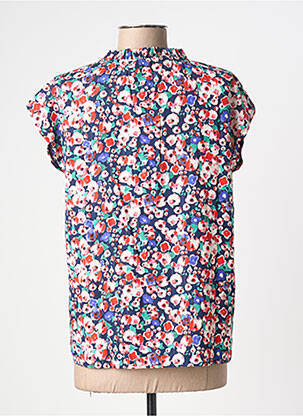 Top imprimé fantaisie manches courtes bleu BY ONE femme