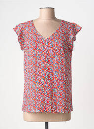 Top manches courtes manches courtes rouge BY ONE femme