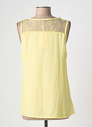 Top tissage crêpe sans manche jaune Z-ONE femme