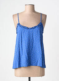 Top manches bretelles ajustables fines bretelles bleu GRACE & MILA femme