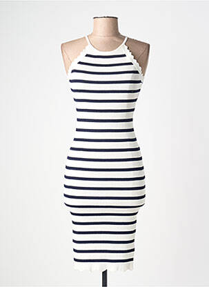 Robe mi-longue sans manche sans manche blanc VAN DER ROCK femme