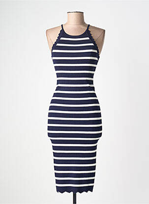 Robe mi-longue sans manche sans manche bleu VAN DER ROCK femme