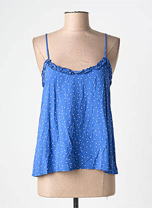 Top manches bretelles ajustables fines bretelles bleu GRACE & MILA femme