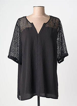 Top manches courtes manches courtes noir NOOGAT femme