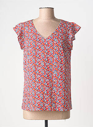 Top manches courtes manches courtes rouge BY ONE femme