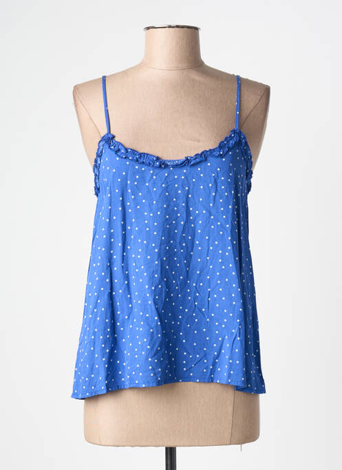 Top manches bretelles ajustables fines bretelles bleu GRACE & MILA femme