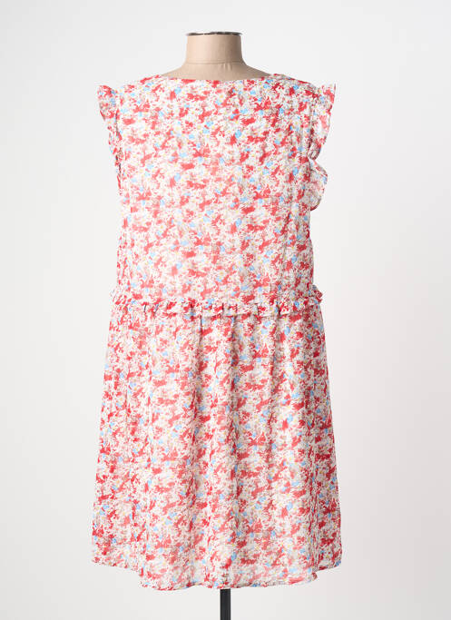 Robe courte manches courtes manches courtes rouge LILI & LALA femme