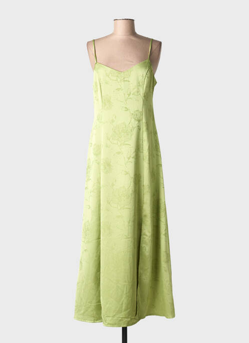 Robe longue imprimé fantaisie fines bretelles vert MARAISLISE femme