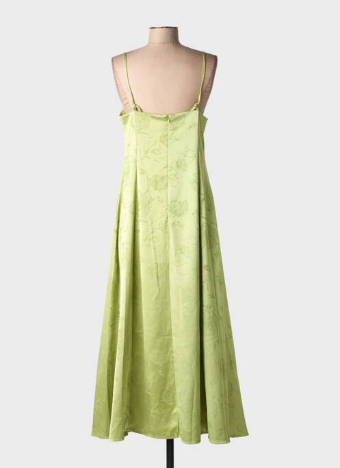 Robe longue imprimé fantaisie fines bretelles vert MARAISLISE femme