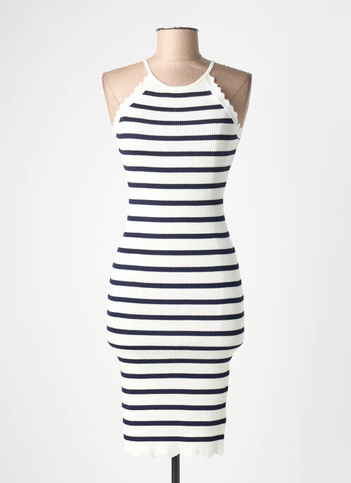 Robe mi-longue sans manche sans manche blanc VAN DER ROCK femme