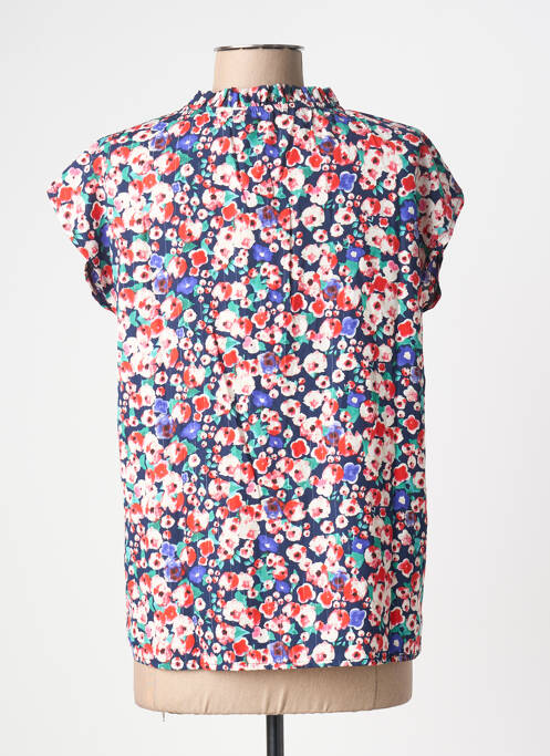 Top imprimé fantaisie manches courtes bleu BY ONE femme