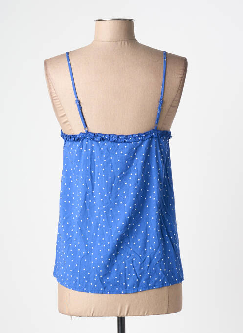 Top manches bretelles ajustables fines bretelles bleu GRACE & MILA femme