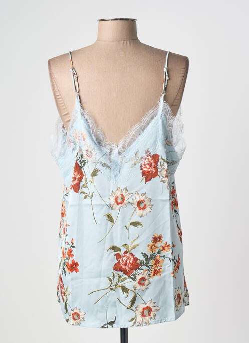 Top imprimé fantaisie fines bretelles bleu JS MILLENIUM femme