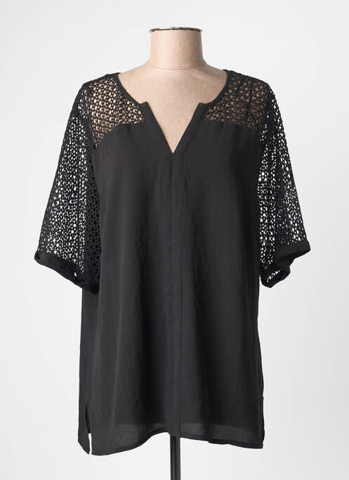 Top manches courtes manches courtes noir NOOGAT femme