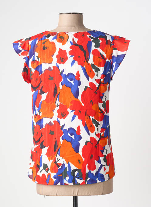 Top imprimé fantaisie manches courtes rouge MAELLE femme