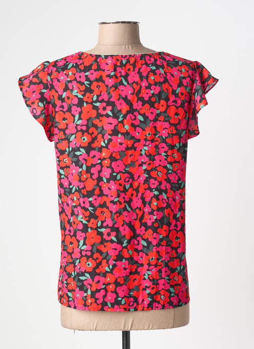 Top imprimé fantaisie manches courtes rouge MAELLE femme