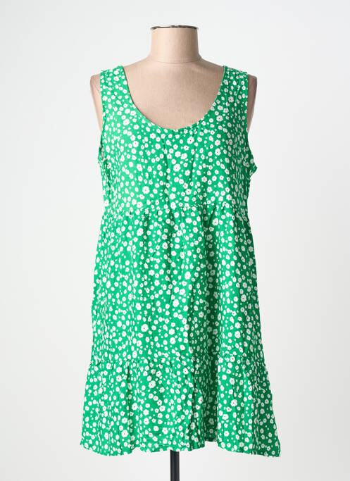 Tunique sans manche col rond vert C'FLO femme