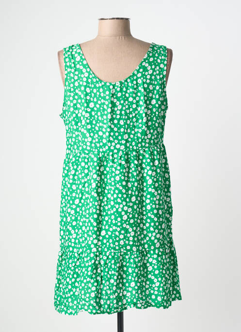 Tunique sans manche col rond vert C'FLO femme