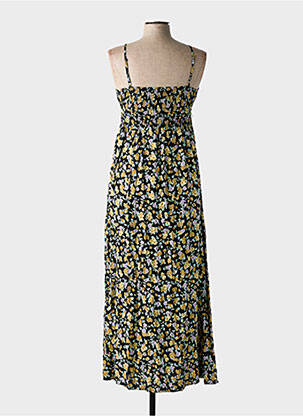 Robe longue imprimé fantaisie fines bretelles noir C'FLO femme