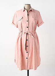 Robe courte manches courtes manches courtes rose ELLI WHITE femme