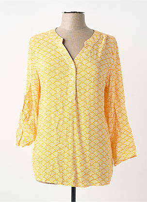 Blouse imprimé fantaisie manches longues jaune Z-ONE femme
