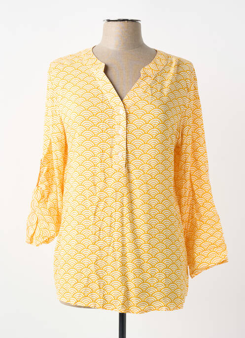 Blouse imprimé fantaisie manches longues jaune Z-ONE femme