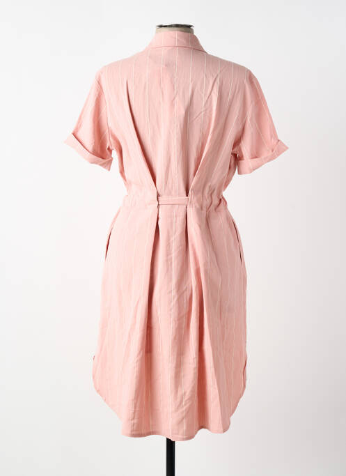 Robe courte manches courtes manches courtes rose ELLI WHITE femme