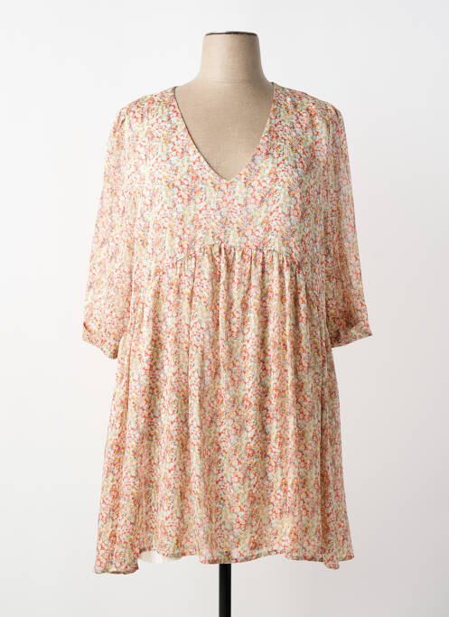 Robe courte manches longues manches longues rouge BY ONE femme