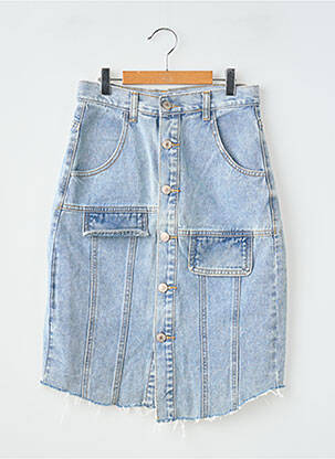 Jupe mi-longue taille normale bleu LOEVIA fille