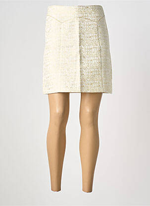 Jupe courte coupe droite beige LILI & LALA femme