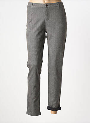 Pantalon droit stretch taille normale gris FREESIA femme