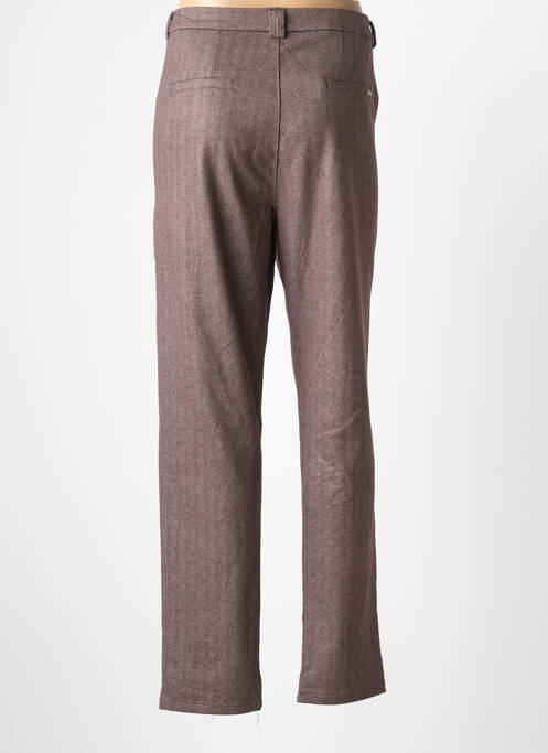 Pantalon droit stretch taille normale marron FREESIA femme