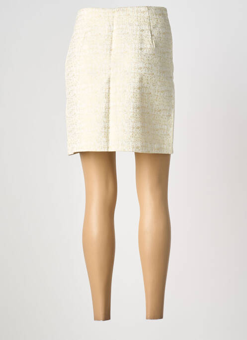 Jupe courte coupe droite beige LILI & LALA femme