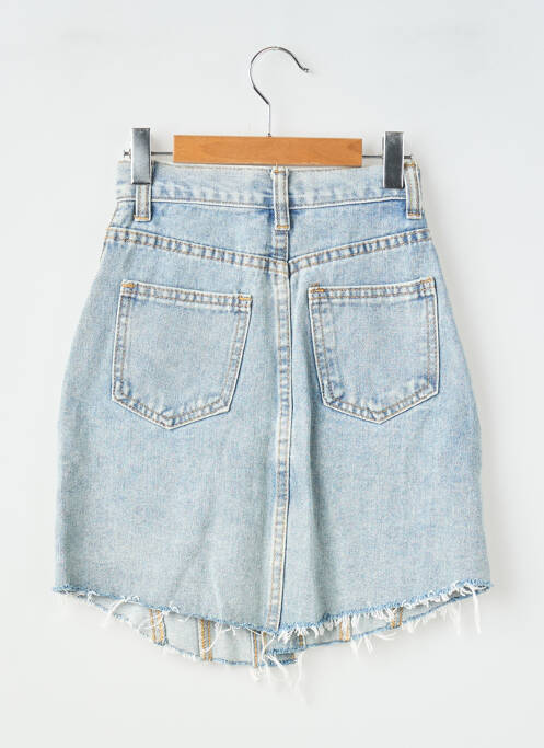 Jupe mi-longue taille normale bleu LOEVIA fille