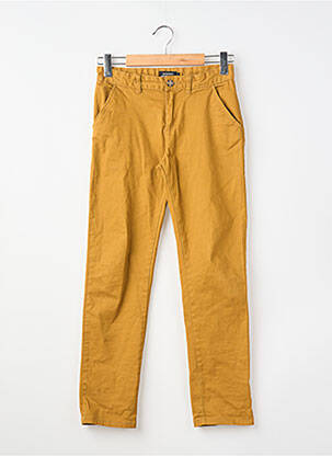 Pantalon chino stretch taille ajustable marron MONOPRIX garcon