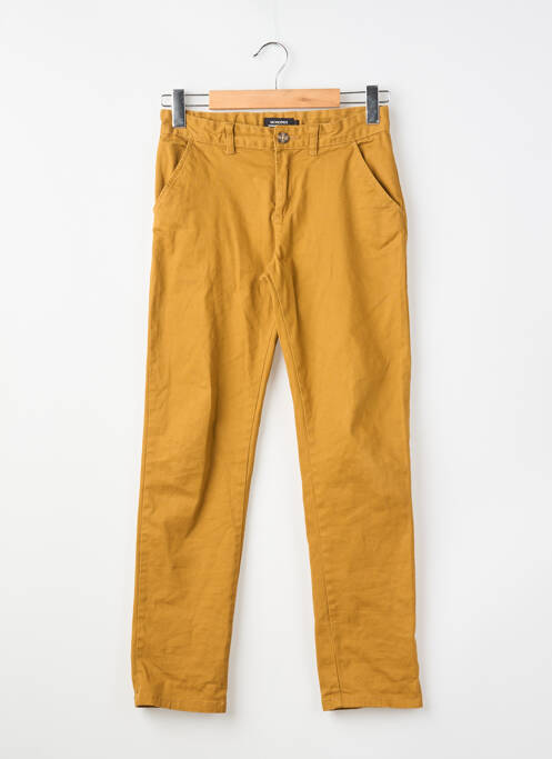 Pantalon chino stretch taille ajustable marron MONOPRIX garcon