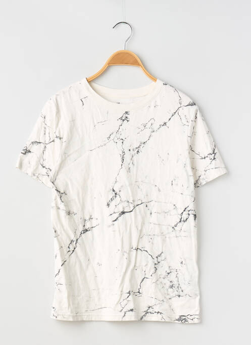 T-shirt coupe droite manches courtes blanc H&M garcon