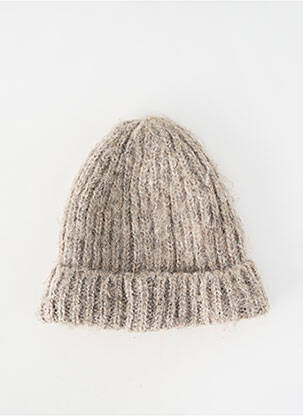 Bonnet maille tricot marron H&M femme