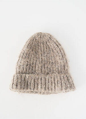 Bonnet maille tricot marron H&M femme