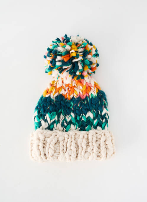 Bonnet maille tricot beige ZARA femme