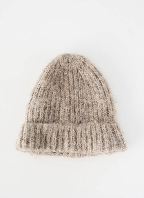 Bonnet maille tricot marron H&M femme