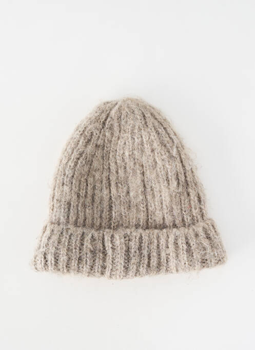 Bonnet maille tricot marron H&M femme